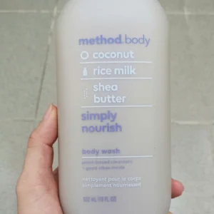 Sữa tắm dưỡng ẩm Method Body màu xám Simply Nourish coconut and rice milk