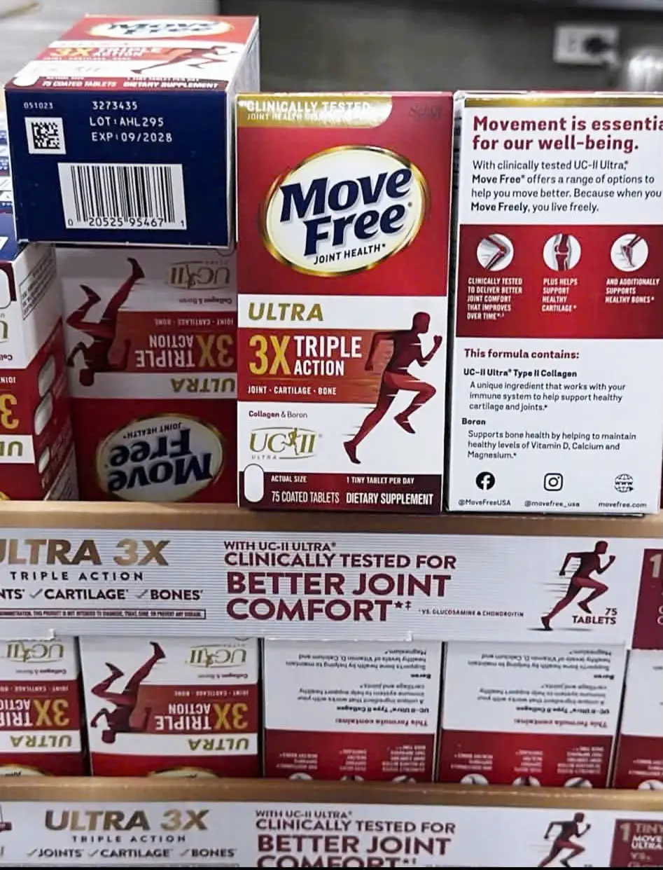 Viên uống bổ khớp Move Free Ultra 3X Triple Action 75 viên của Mỹ Thuốc bổ khớp Schiff Move Free Ultra Triple Action USA 75 viên