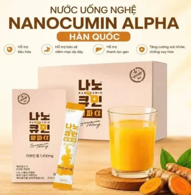 Tinh chất nghệ Nanocumin Alpha 140mg 30 gói của Hàn Quốc Tinh Chất Nghệ Nano Curcumin Alpha Hàn Quốc