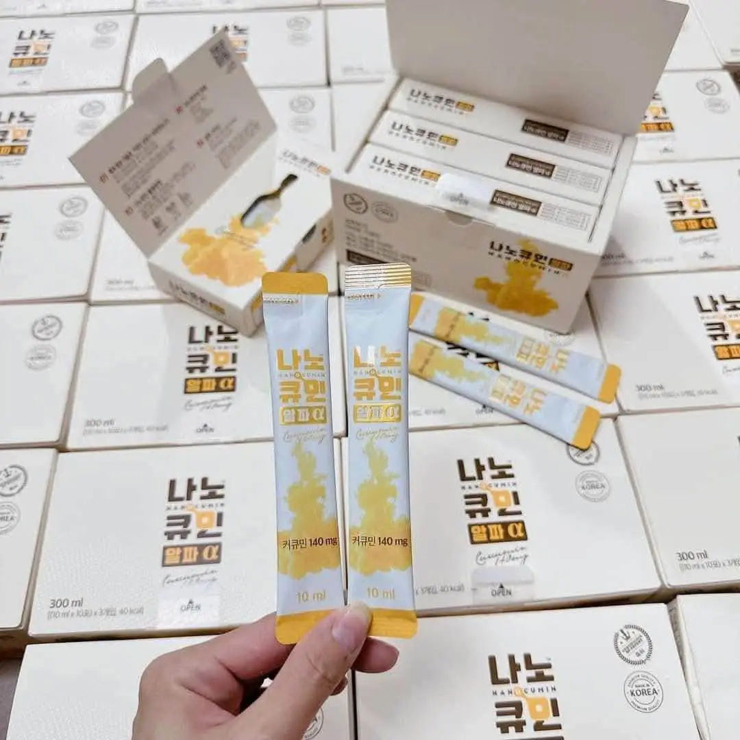Tinh chất nghệ Nanocumin Alpha 140mg 30 gói của Hàn Quốc Tinh chất nghệ Nanocumin Alpha 140mg của Hàn Quốc 30 gói