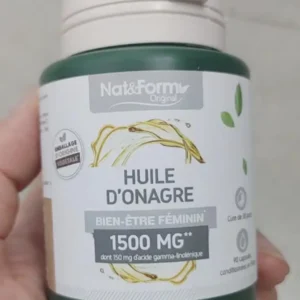 Viên uống dầu hoa anh thảo Nat Form Huile d'Onagre 1500mg 90 viên của Pháp Tinh dầu hoa anh thảo Nat và Form Huile D’Onagre 90 viên của Pháp