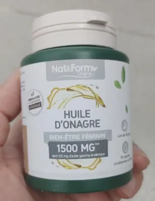 Viên uống dầu hoa anh thảo Nat Form Huile d'Onagre 1500mg 90 viên của Pháp Tinh dầu hoa anh thảo Nat và Form Huile D’Onagre 90 viên của Pháp