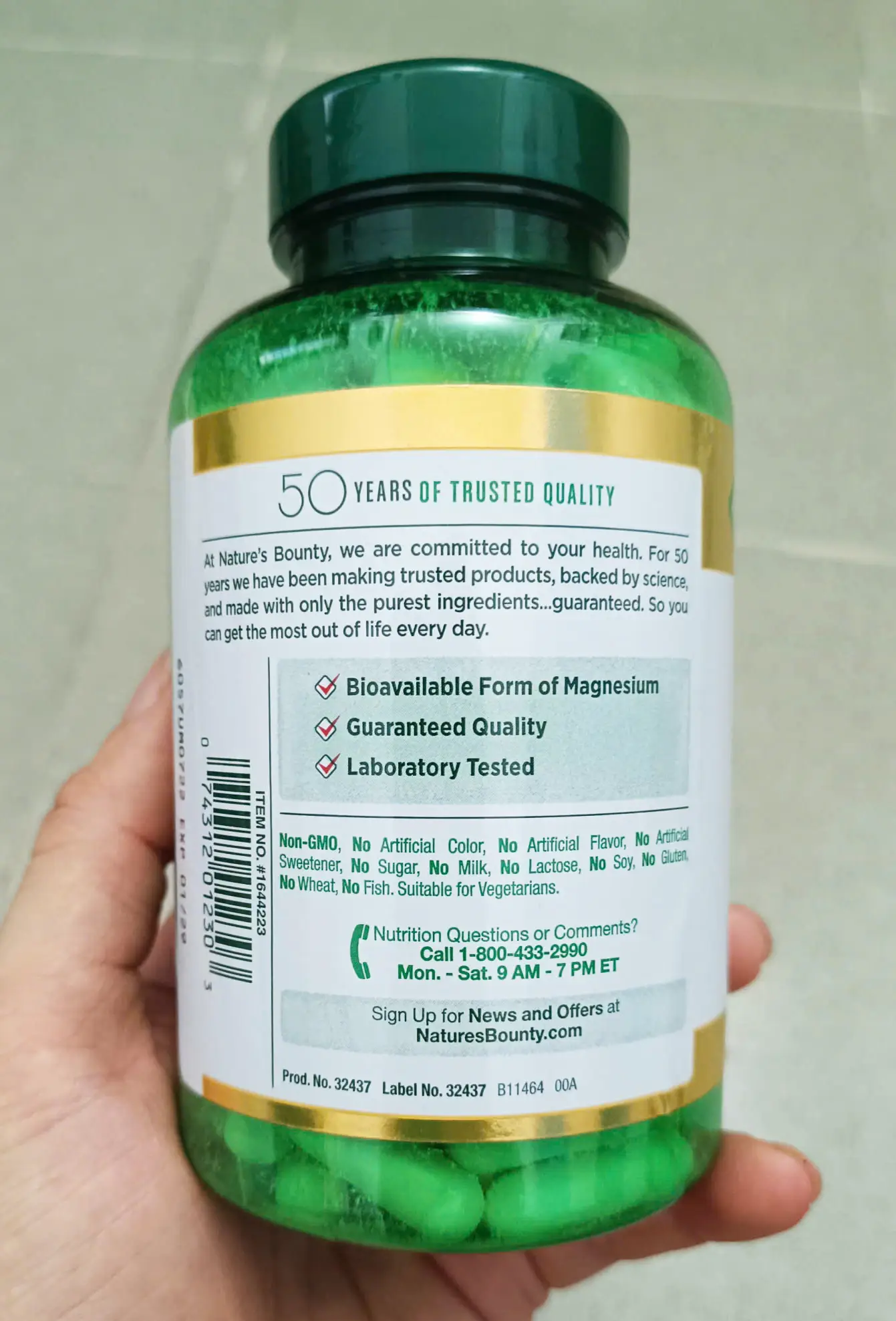 Viên uống Nature's Bounty Magnesium Glycinate 240mg 180 viên của Mỹ Viên Uống Nature's Bounty Magnesium Glycinate 180 Viên