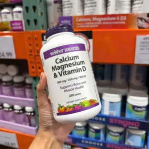 Viên uống Webber Naturals Calcium Magnesium & Vitamin D 250 viên của Canada Viên bổ sung Canxi Magie Vitamin D Webber Naturals Calcium Magnesium & Vitamin D 250 viên
