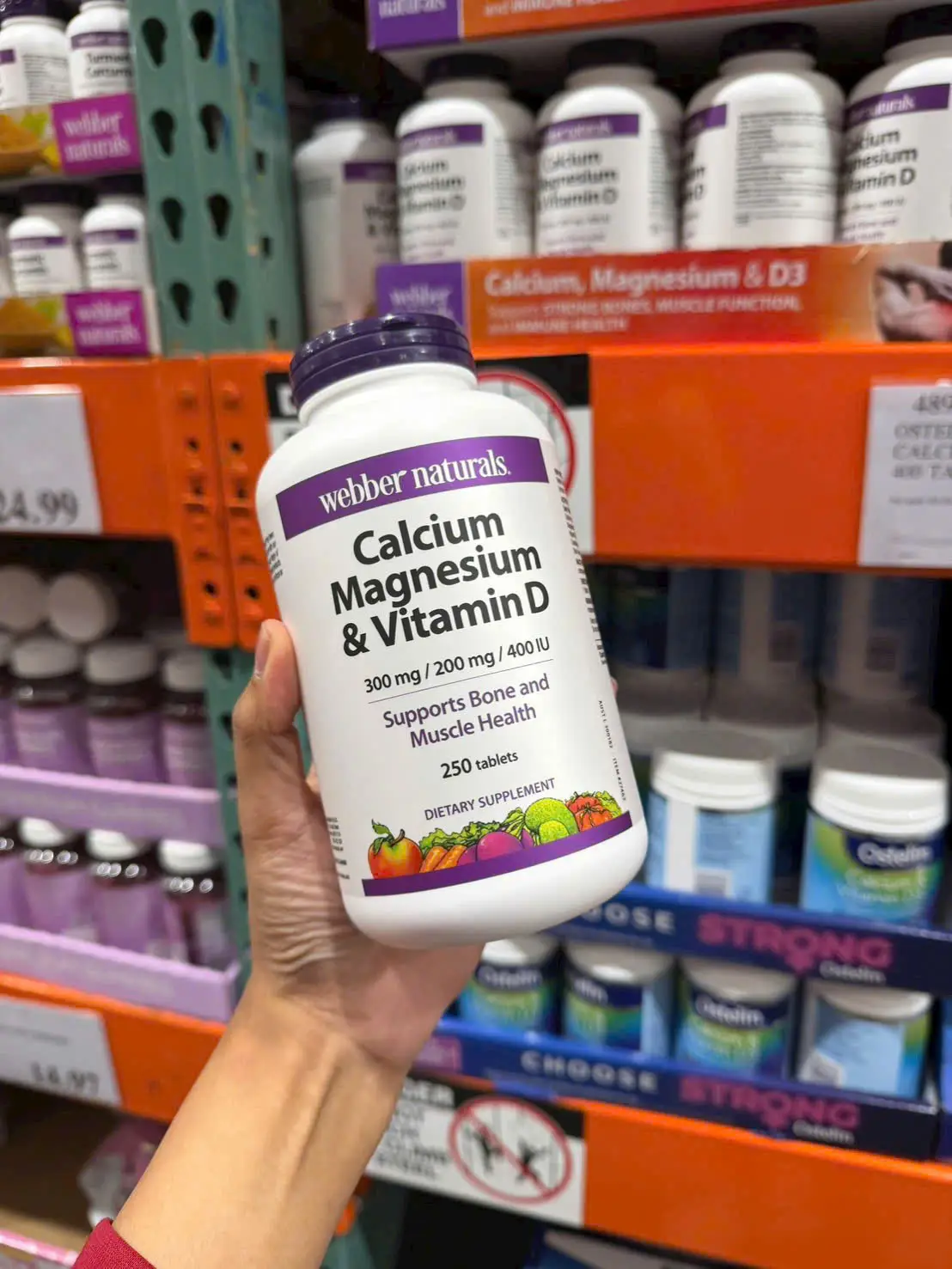 Viên uống Webber Naturals Calcium Magnesium & Vitamin D 250 viên của Canada Viên bổ sung Canxi Magie Vitamin D Webber Naturals Calcium Magnesium & Vitamin D 250 viên