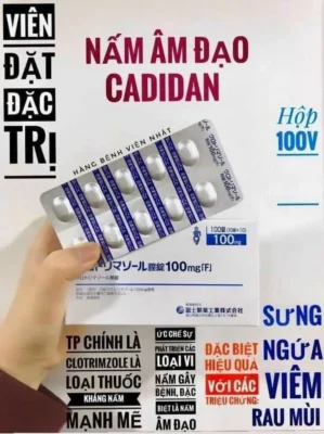 Lẻ 1 vỉ viên đặt trị nấm âm đạo Elcido 100mg vỉ 10 viên của Nhật Bản Viên đặt Candida Nhật Bản Elcido 100mg vỉ 10 viên