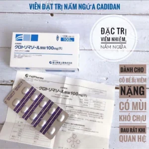 Lẻ 1 vỉ viên đặt trị nấm âm đạo Elcido 100mg vỉ 10 viên của Nhật Bản Viên đặt trị nấm âm đạo Elcido 100mg của Nhật Bản