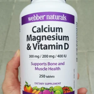 Viên uống Canxi Magie & Vitamin D Webber Naturals Canada 250 viên