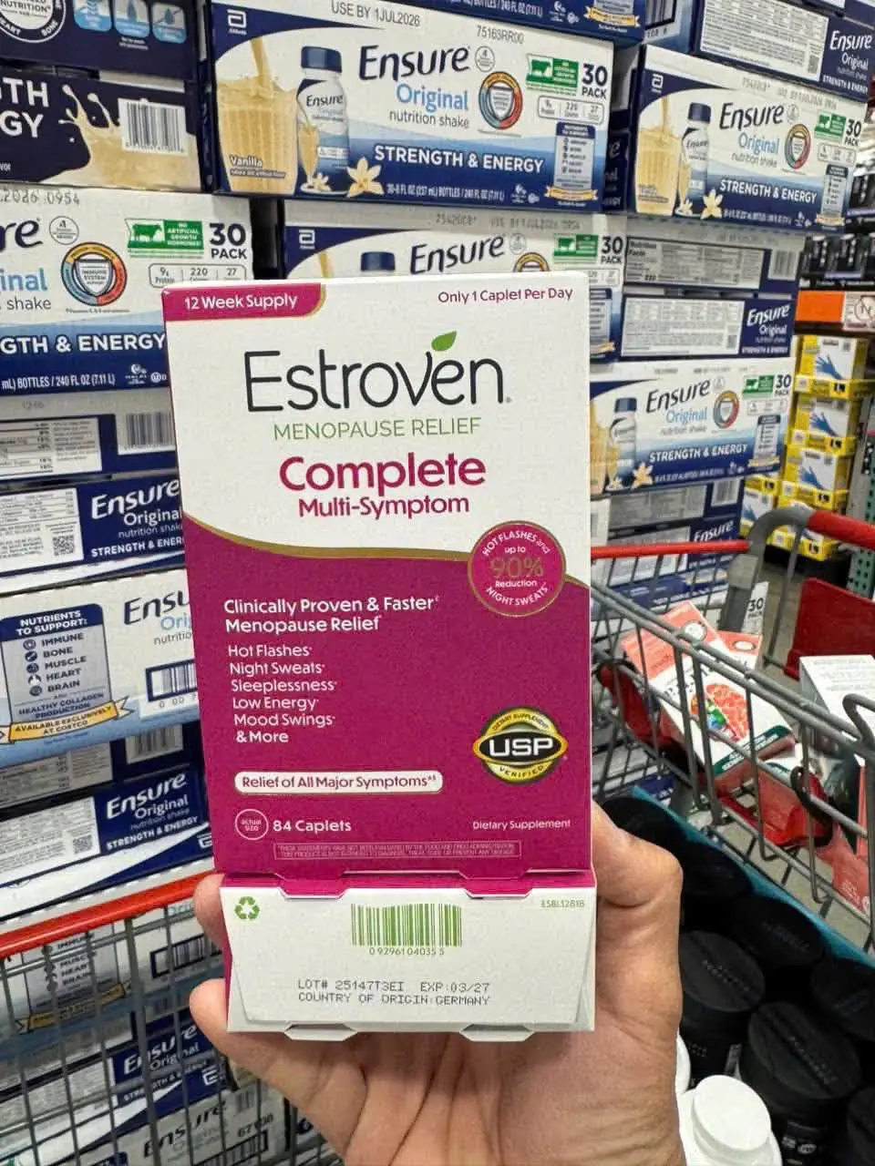 Viên uống hỗ trợ mãn kinh Estroven Complete Multi-Symptom Menopause Relief 84 viên của Mỹ Viên uống Estroven Mỹ bổ sung nội tiết tố lọ 84 viên