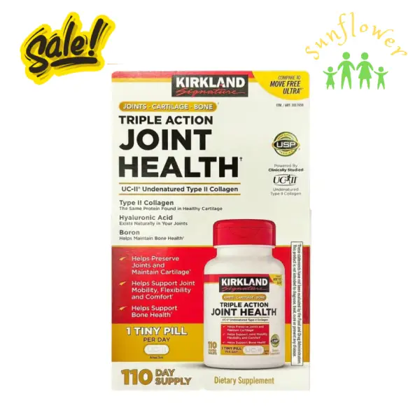 Viên uống Kirkland Triple Action Joint Health UC-II 110 viên của Mỹ Viên uống Kirkland Triple Action Joint Health UC-II 110 viên của Mỹ
