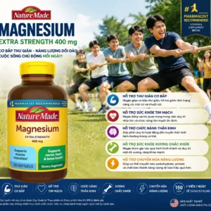 Viên uống Nature Made Magnesium Extra Strength 400mg 150 viên của Mỹ Viên uống Nature Made Magie Extra Strength 400mg 150 viên của Mỹ