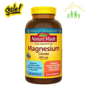 Viên uống Nature Made Magnesium Citrate 250mg 180 viên của Mỹ