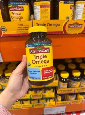 Viên uống Triple Omega 3 6 9 Nature Made 180 viên của Mỹ