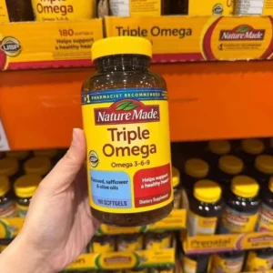 Viên uống Triple Omega 3 6 9 Nature Made 180 viên của Mỹ