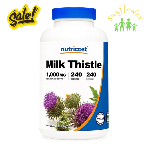 Viên uống bổ gan Nutricost Milk Thistle 1000mg 240 viên của Mỹ Viên uống bổ gan Nutricost Milk Thistle 1000mg 240 viên của Mỹ