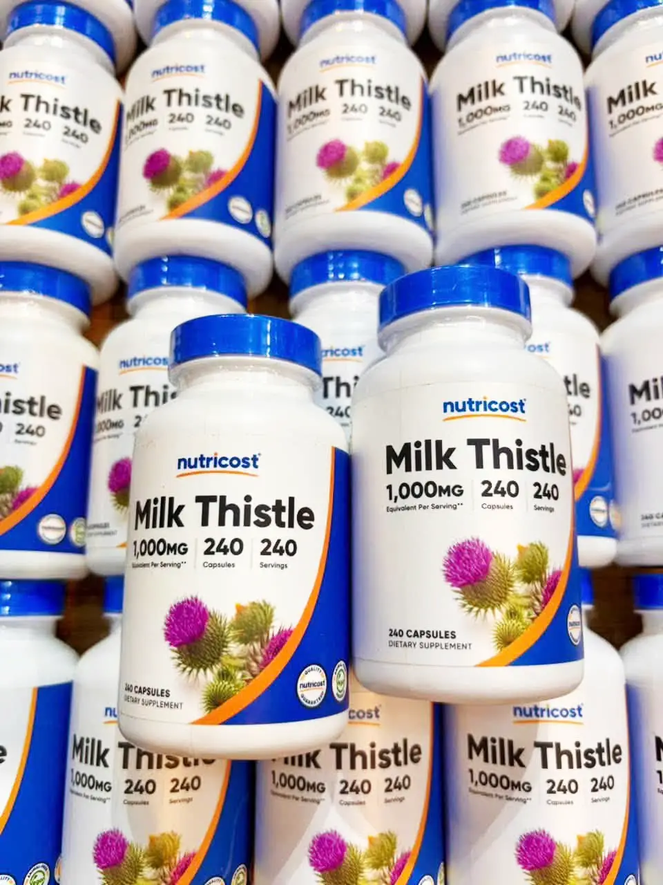 Viên uống bổ gan Nutricost Milk Thistle 1000mg 240 viên của Mỹ Viên uống bổ gan, giải độc gan Nutricost Milk Thistle 1000mg 240 viên của Mỹ