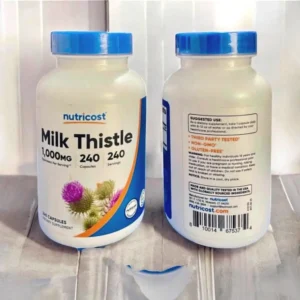 Viên uống bổ gan Nutricost Milk Thistle 1000mg 240 viên của Mỹ Viên uống bổ gan hỗ trợ thải độc, thanh lọc cơ thể Nutricost Milk Thistle 1000mg