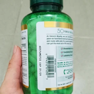 Viên uống Nature's Bounty Magnesium Glycinate 240mg 180 viên của Mỹ Viên uống bổ sung Magie Nature’s Bounty Magnesium Glycinate 240mg 180 viên của Mỹ