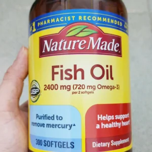 Viên uống dầu cá Nature Made Fish Oil 2400mg 300 viên của Mỹ Viên uống dầu cá Fish Oil Nature Made Fish Oil 2400mg Mỹ 300 viên