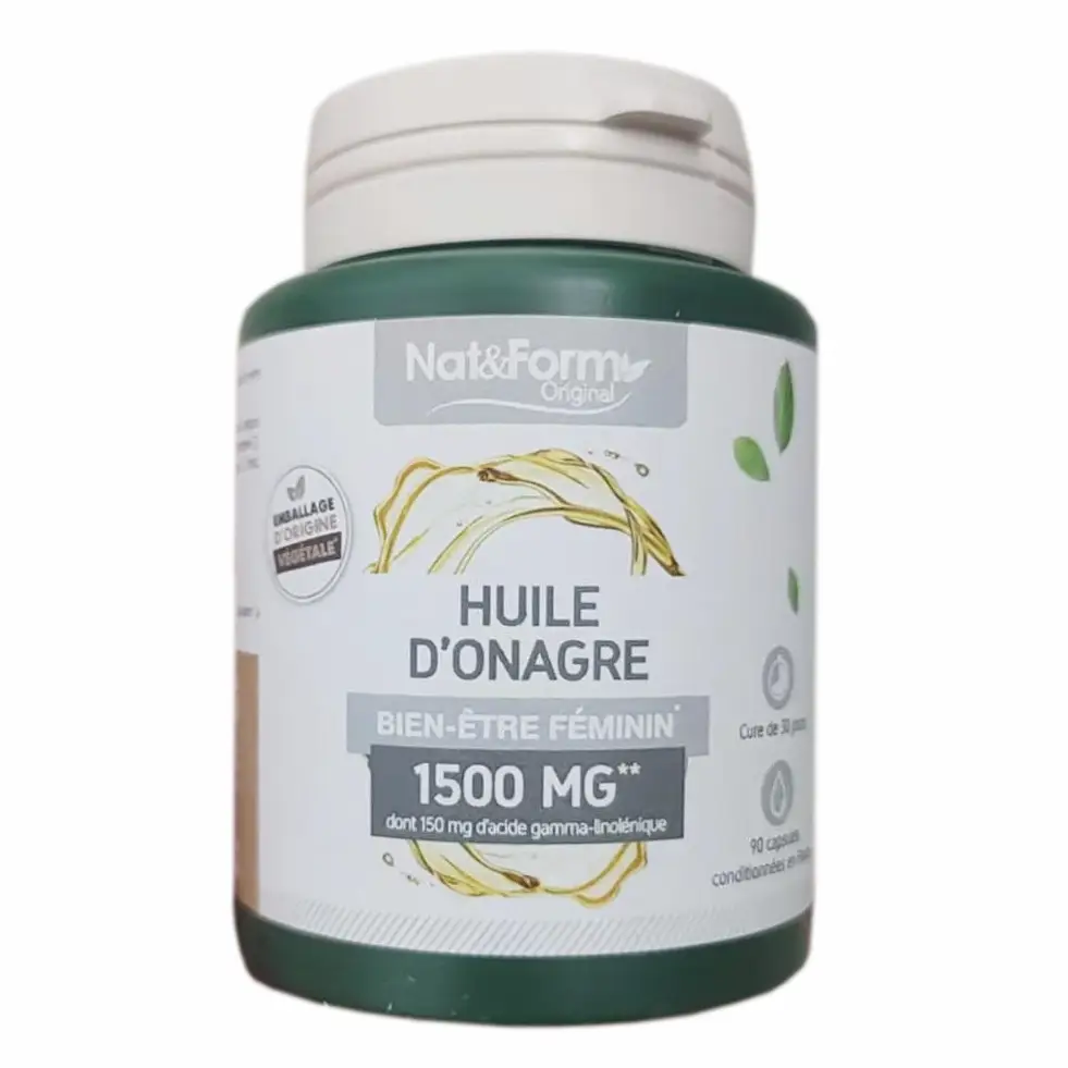 Viên uống dầu hoa anh thảo Nat Form Huile d'Onagre 1500mg 90 viên của Pháp Viên uống dầu hoa anh thảo Nat Form Huile d'Onagre 1500mg 90 viên