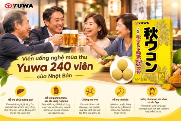 Viên uống tinh chất nghệ Yuwa Nhật Bản 240 viên