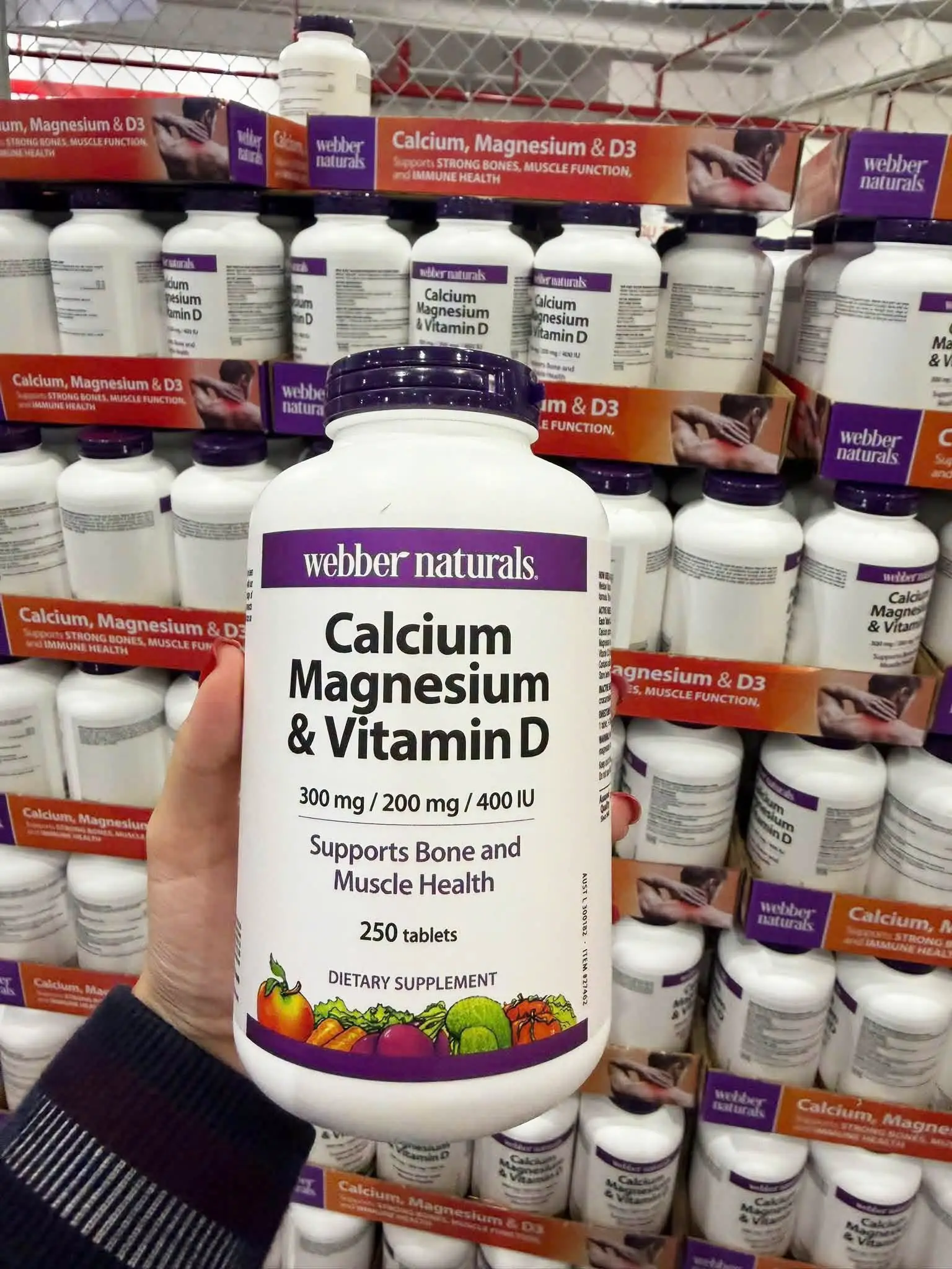 Viên uống Webber Naturals Calcium Magnesium & Vitamin D 250 viên của Canada Webber Naturals Calcium Magnesium & Vitamin D 250 viên