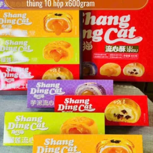 Bánh trung thu Shang Ding Cat hộp 600g của Đài Loan Bánh trung thu nghìn lớp trứng chảy Shang Ding Cat
