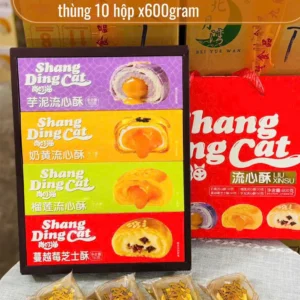Bánh trung thu Shang Ding Cat hộp 600g của Đài Loan Bánh trung thu trưng chảy nghìn lớp Shang Ding Cat