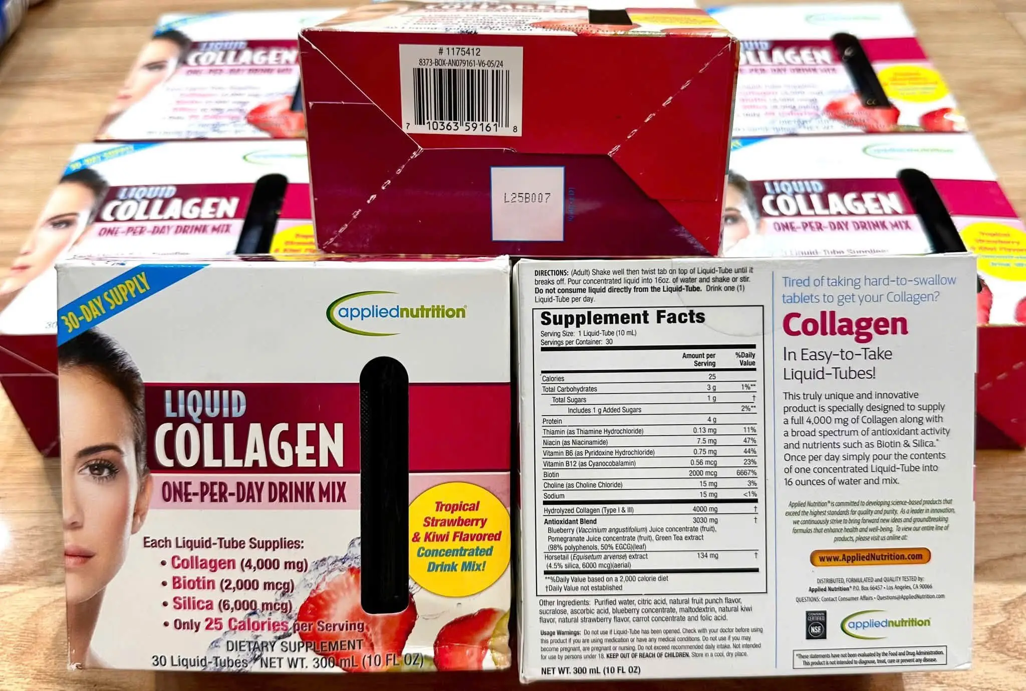 Liquid Collagen Applied Nutrition One-Per-Day Drink Mix 30 ống Của Mỹ Collagen Nước Dạng Ống Collagen Applied Nutrition Liquid Collagen Drink Mix 4000 Mg 30 ống