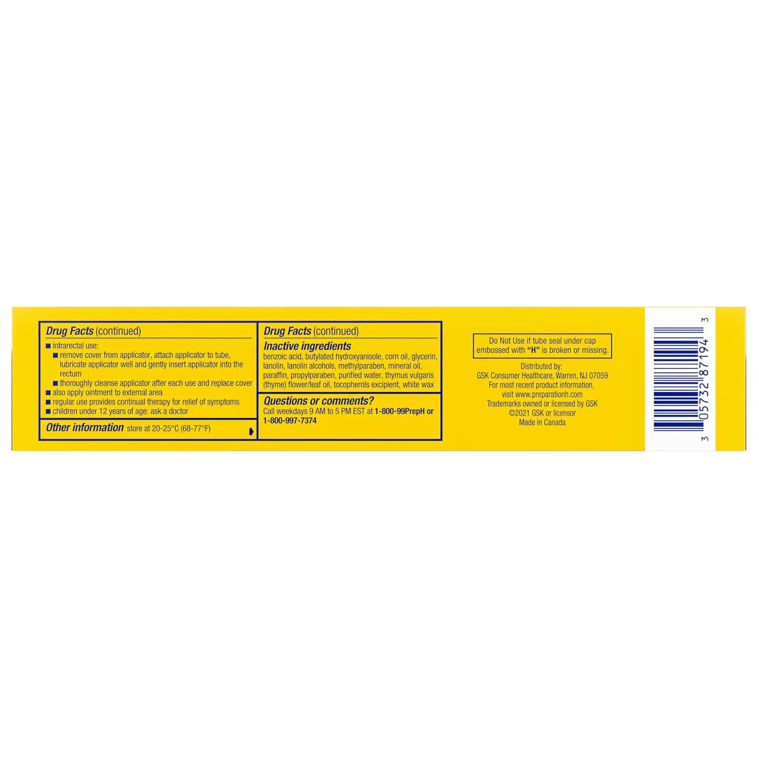 Kem bôi trĩ Preparation H Hemorrhoidal Ointment 57g của Mỹ Kem bôi bệnh trĩ Preparation H Ointment 57g Mỹ