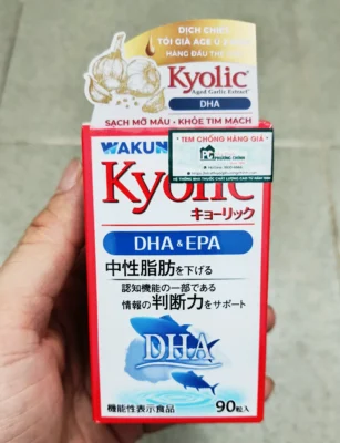 Viên uống tỏi già Kyolic DHA EPA 90 viên của Nhật Bản Kyolic DHA Chiết xuất tỏi già AGE hỗ trợ sức khỏe tim mạch và giảm mỡ máu
