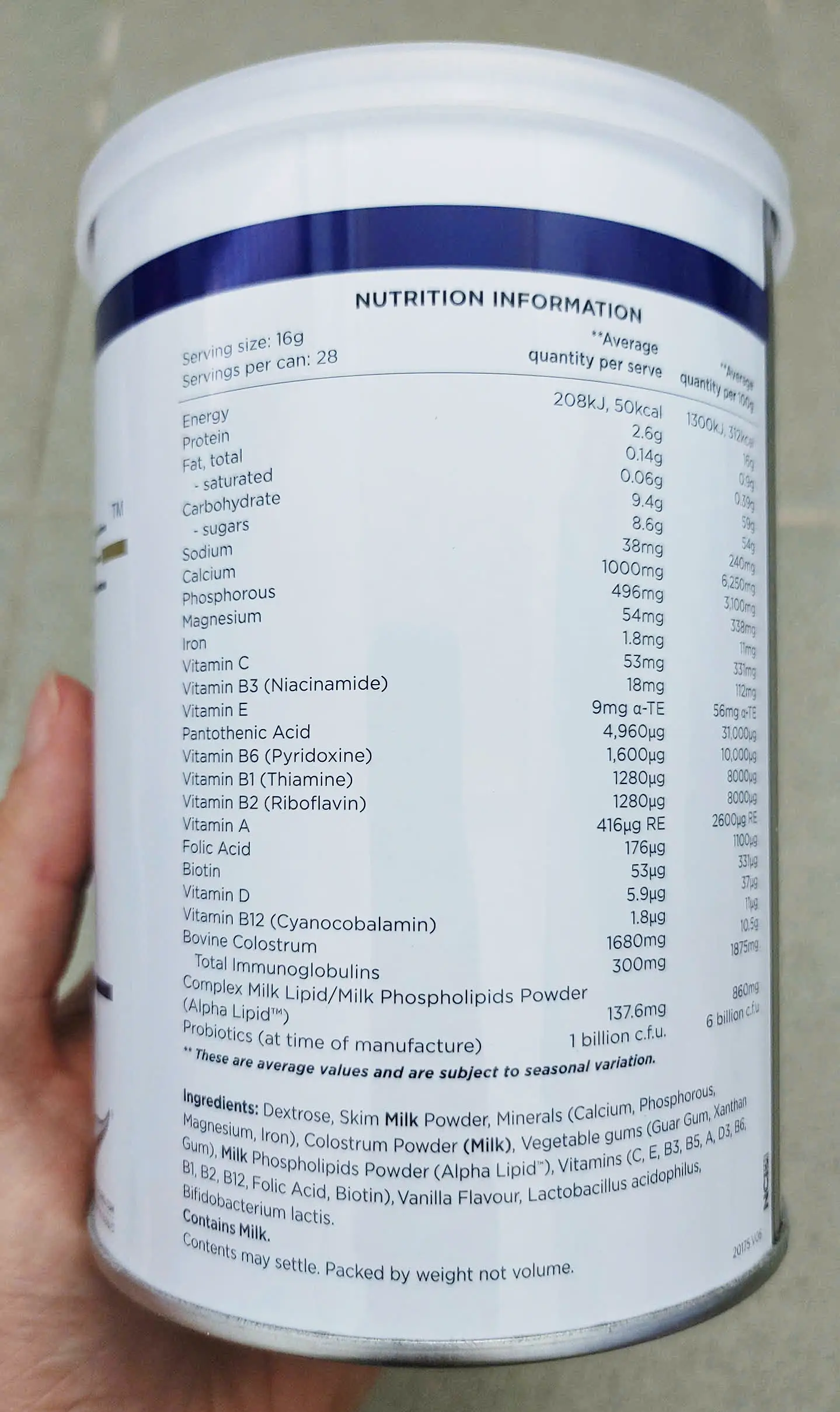 Sữa Alpha Lipid Lifeline 450g nội địa New Zealand Sữa non Alpha Lipid Lifeline Colostrum Drink Powder 450g