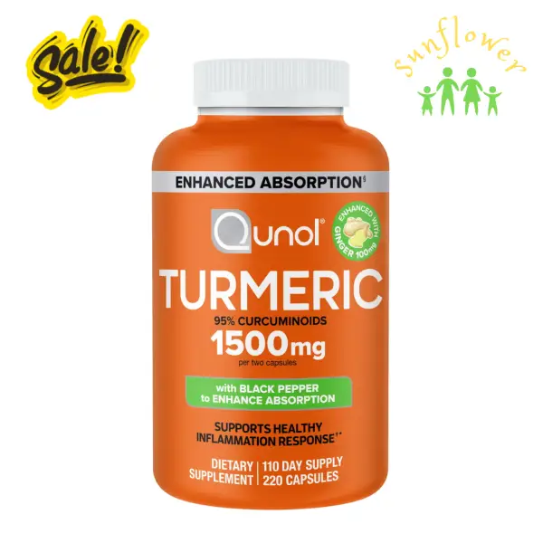 Tinh chất nghệ Qunol Turmeric 1500mg Enhanced Absorption 220 viên của Mỹ Tinh chất nghệ Qunol Turmeric 1500mg Enhanced Absorption 220 viên của Mỹ