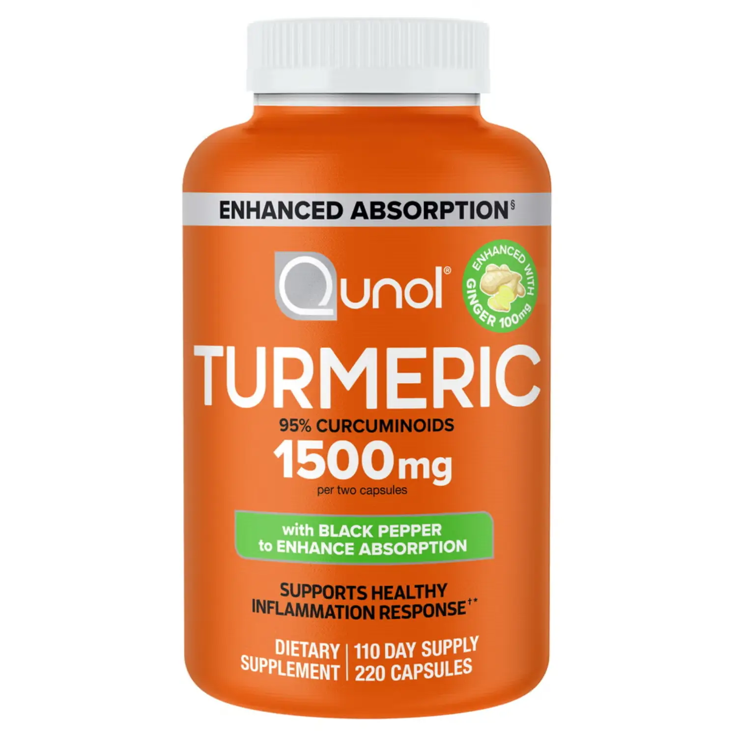 Tinh chất nghệ Qunol Turmeric 1500mg Enhanced Absorption 220 viên của Mỹ Tinh chất nghệ Turmeric 1500mg 220 viên Qunol của Mỹ