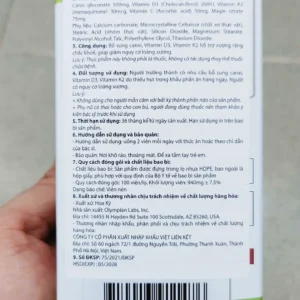 Viên Bổ sung canxi hữu cơ green calcium olympian labs Mỹ
