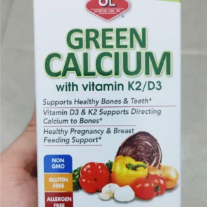 Viên uống Canxi hữu cơ Green Calcium K2 D3 Olympian Labs 100 viên