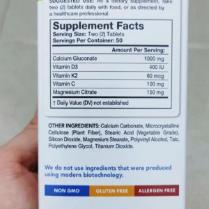 Viên uống Canxi hữu cơ Green Calcium K2 D3 Olympian Labs