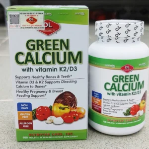 Viên uống Canxi hữu cơ Green Calcium K2 D3 Olympian Labs Mỹ
