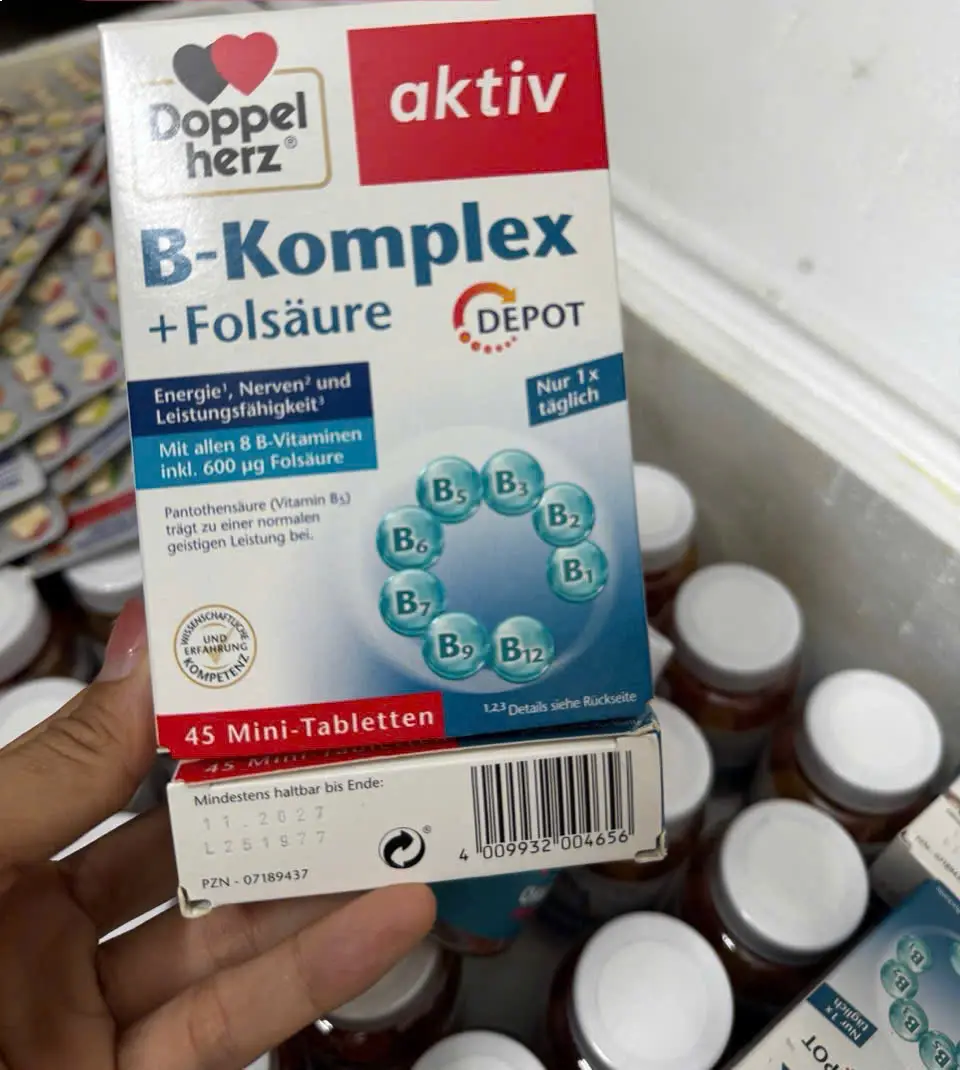 Viên uống Doppelherz B Komplex + Folsäure Depot 45 viên của Đức Viên uống Doppelherz B-Komplex Depot 45 viên