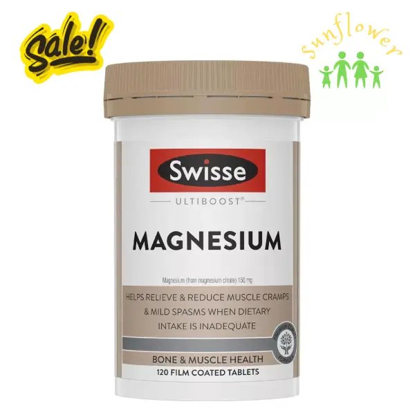 Viên uống Magie Swisse Magnesium Citrate 120 viên của Úc Viên uống Magie Swisse Magnesium 120 viên của Úc