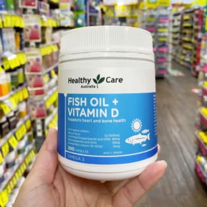 Viên uống dầu cá Healthy Care Fish Oil + Vitamin D 200 viên của Úc Viên uống dầu cá Healthy Care Fish Oil + Vitamin D 200 Capsules