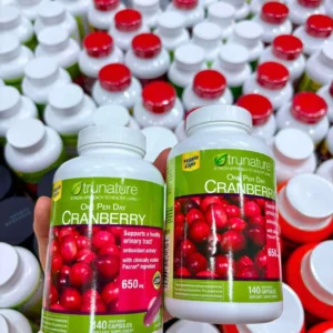 Viên uống tiết niệu Trunature Cranberry 650mg 140 viên của Mỹ Viên uống hỗ trợ đường tiết niệu Trunature Cranberry 650mg 140 viên của Mỹ