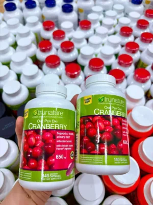 Viên uống tiết niệu Trunature Cranberry 650mg 140 viên của Mỹ Viên uống hỗ trợ đường tiết niệu Trunature Cranberry 650mg 140 viên của Mỹ