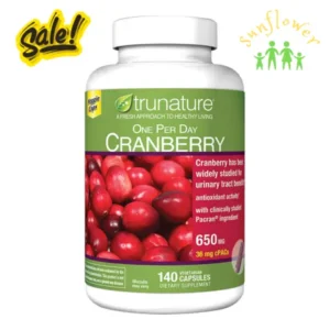 Viên uống tiết niệu Trunature Cranberry 650mg 140 viên của Mỹ