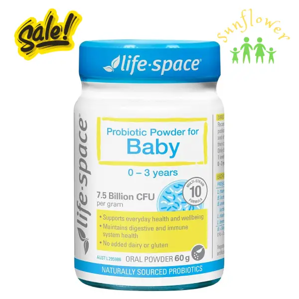 Bột men vi sinh Life Space Probiotic Powder for Baby 60g của Úc Bột men vi sinh Life Space Probiotic Powder for Baby 60g của Úc