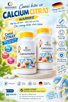 Canxi hữu cơ Warnke Calcium Citrat 90 viên