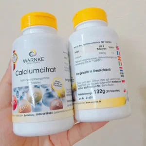 Canxi hữu cơ Warnke Calciumcitrat 90 viên của Đức