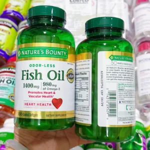 Dầu cá Natures Bounty Fish Oil 1400mg 130 viên của Mỹ Dầu cá Nature's Bounty Fish Oil 1400mg của Mỹ