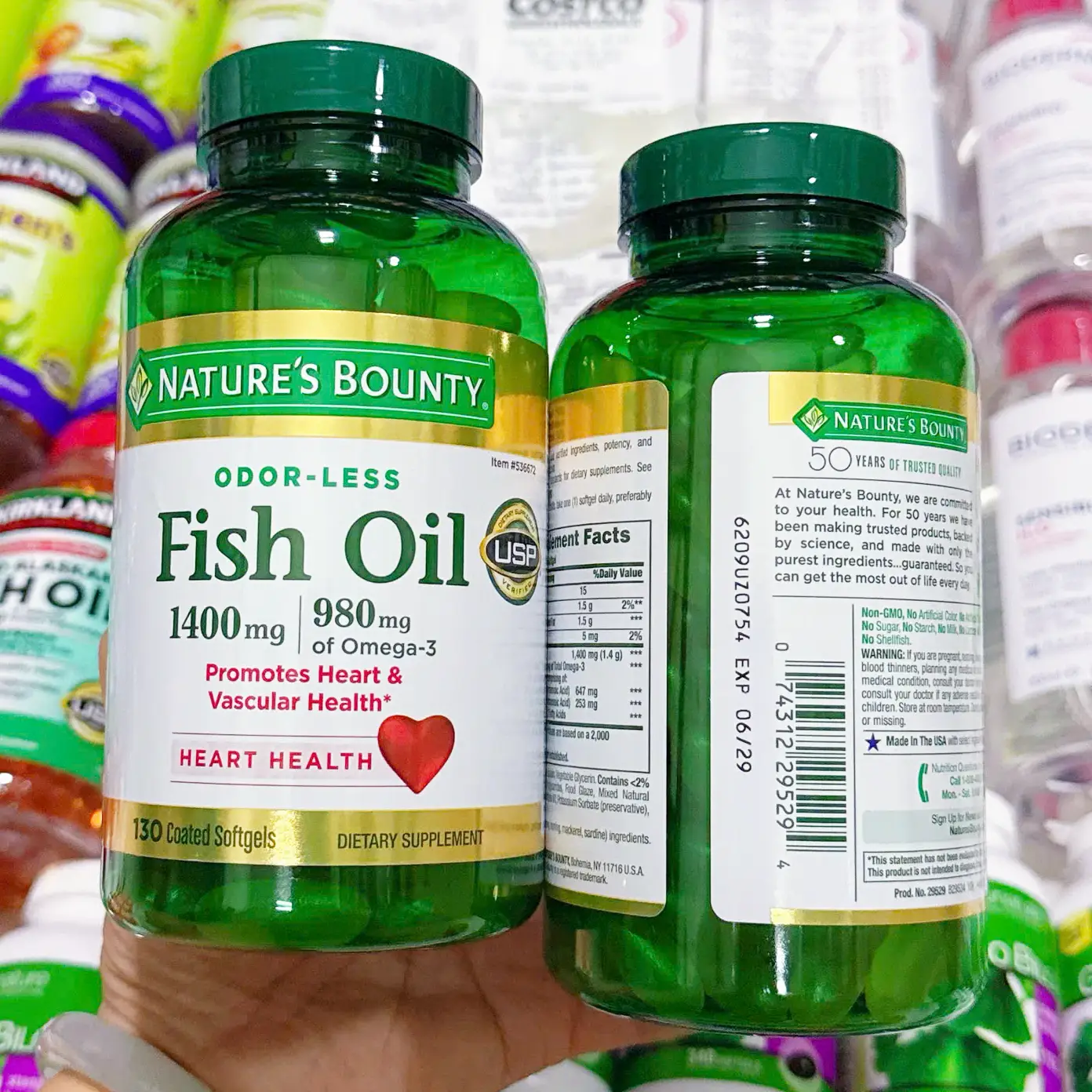 Dầu cá Natures Bounty Fish Oil 1400mg 130 viên của Mỹ Dầu cá Nature's Bounty Fish Oil 1400mg của Mỹ
