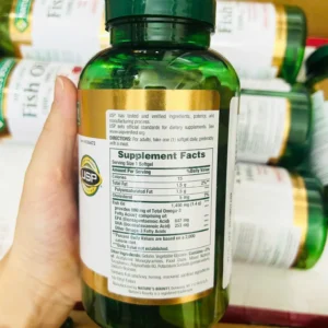 Dầu cá Natures Bounty Fish Oil 1400mg 130 viên của Mỹ Dầu cá Nature's Bounty Odor-Less Fish Oil 1400mg 130 viên